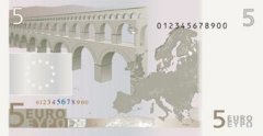 Back of 5 Euro Banknote